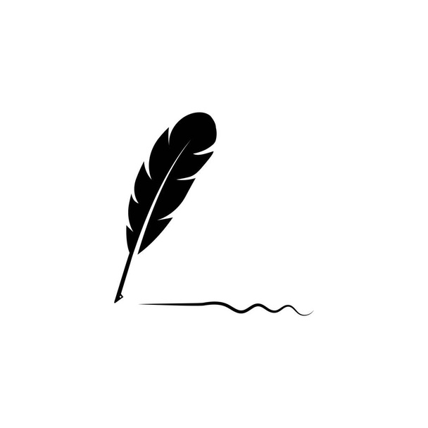 pluma pluma logotipo ilustración diseño - Vector, Imagen