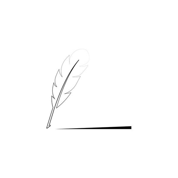 pena caneta logotipo ilustração design - Vetor, Imagem