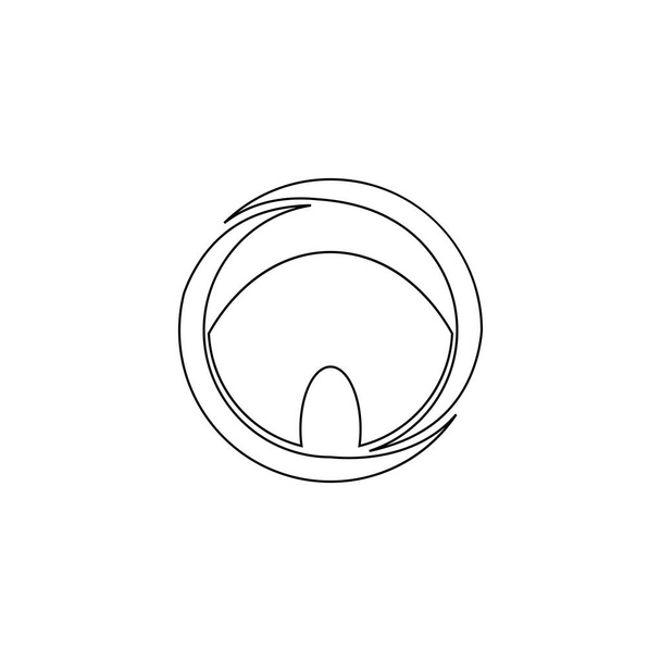 steering wheel logo stock illustration design - Vector, Image