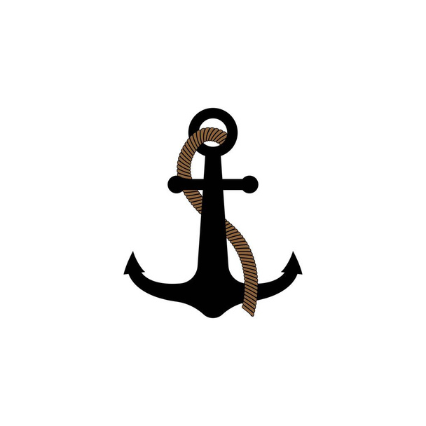 Дизайн логотипа якорной иконки - Вектор,изображение