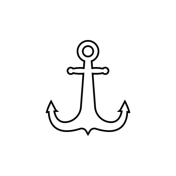 Σχεδιασμός εικονογράφησης λογότυπου εικονιδίου Anchor - Διάνυσμα, εικόνα