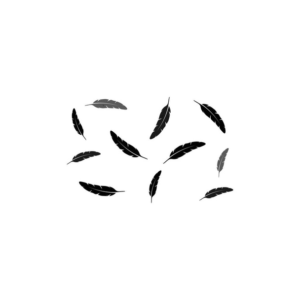 Σχεδιασμός εικονογράφησης λογότυπου φόντου Feather - Διάνυσμα, εικόνα