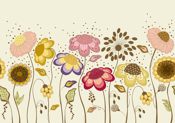 Abstract colorful flowers - Вектор,изображение
