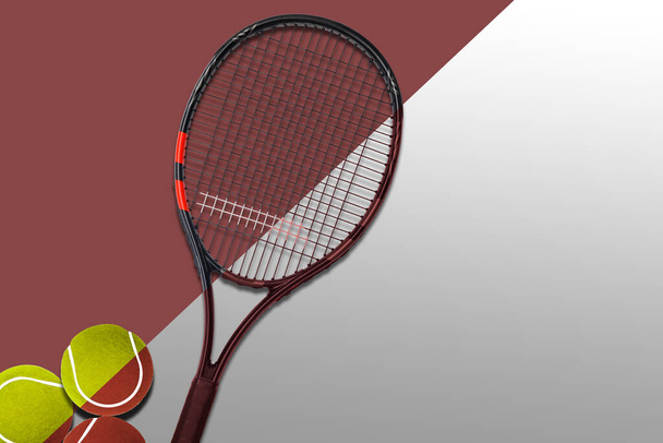 Close-up van een tennisracket. Hoge kwaliteit foto - Foto, afbeelding