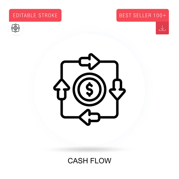 Cashflow-Vektorsymbol. Vektor isolierte Konzeptmetapher-Illustrationen. - Vektor, Bild