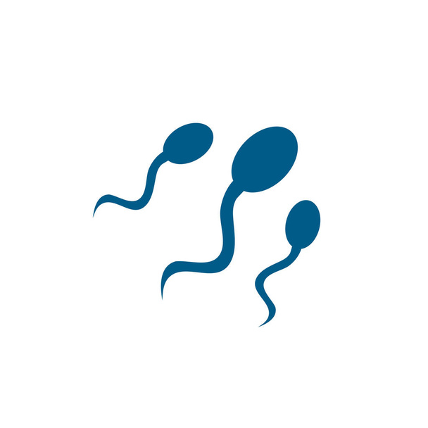 Ícone azul do esperma no fundo branco. Ilustração de vetor de estilo plano azul. - Vetor, Imagem
