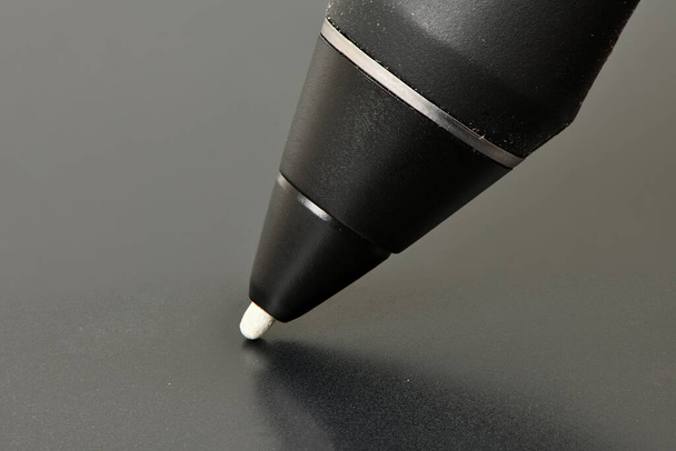Close-up grafikai tervezés digitalizált toll táblagép háttér. Nagy felbontású fénykép. - Fotó, kép