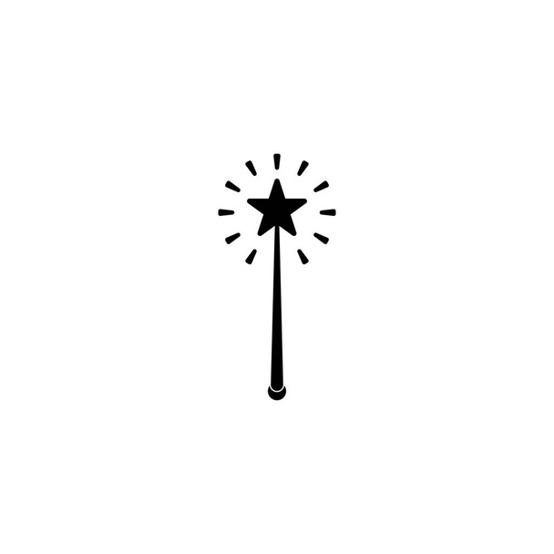 mágikus pálca logó vektor illusztráció tervezés - Vektor, kép
