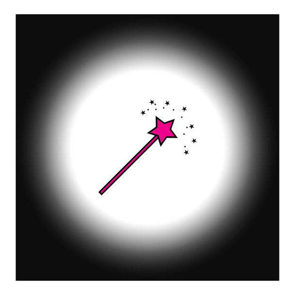 魔法の杖のロゴベクトルイラストデザイン - ベクター画像