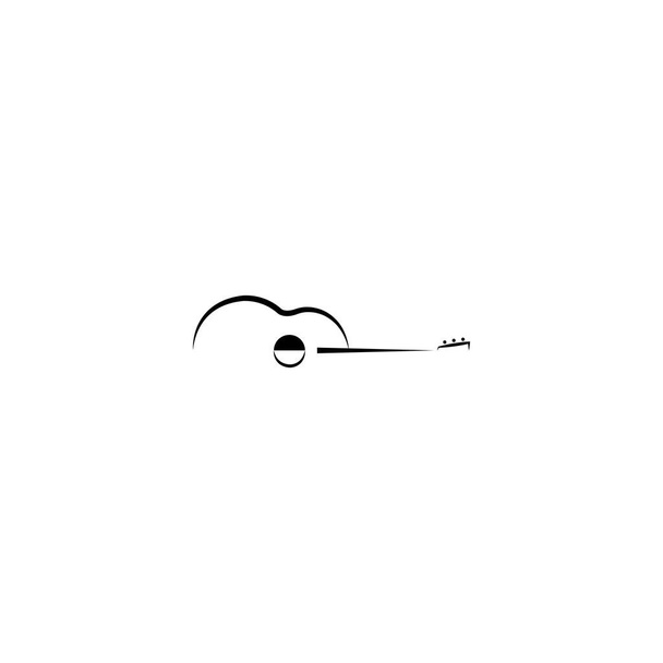 векторный дизайн логотипа гитары  - Вектор,изображение