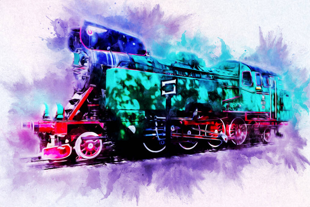 vieille locomotive à vapeur vintage rétro
 - Photo, image