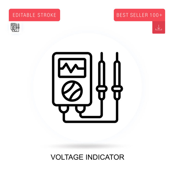 Voltage indicator vector icon. Vector isolated concept metaphor illustrations. - Vector, Image