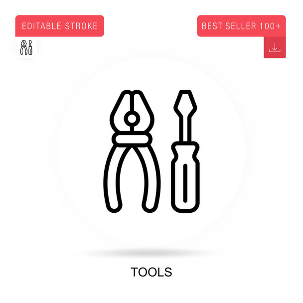 Tools vector icon. Vector isolated concept metaphor illustrations. - Vector, Image