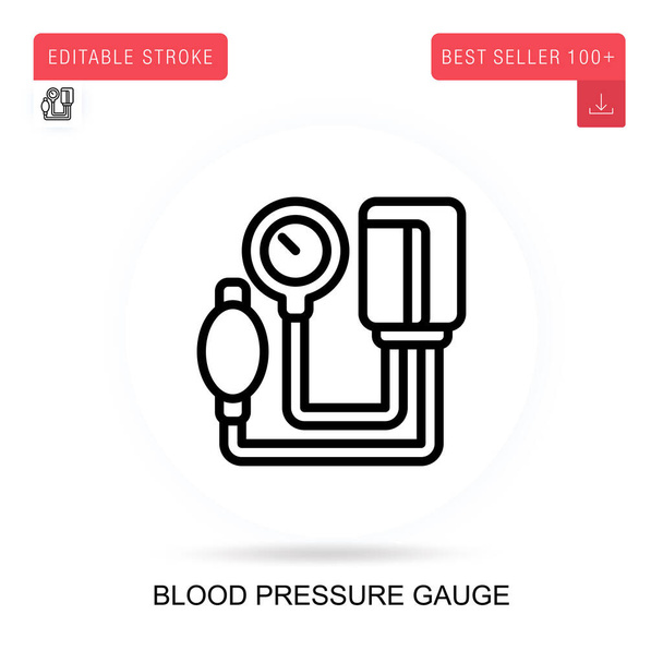 Манометр кров'яного тиску вектор значок. Векторні ізольовані концептуальні метафори
. - Вектор, зображення