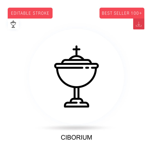 Ciborium-Vektorsymbol. Vektor isolierte Konzeptmetapher-Illustrationen. - Vektor, Bild