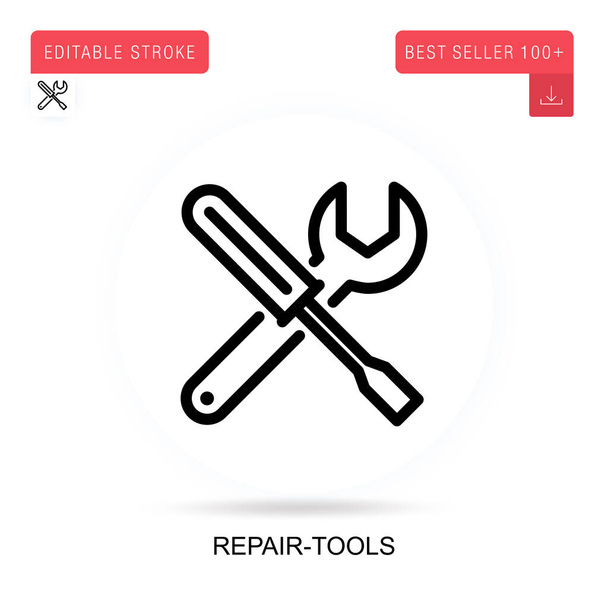 Repair-tools vector icon. Vector isolated concept metaphor illustrations. - Vector, Image