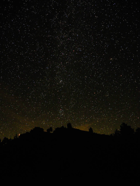 View of the stars with mountains - Photo, Image