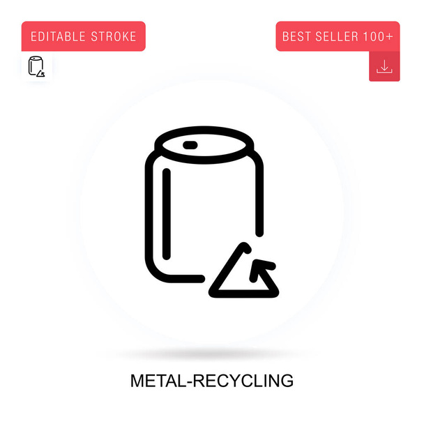 Metal-recycling vector icon. Vector isolated concept metaphor illustrations. - Vector, Image
