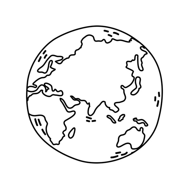 planeta planeta tierra aislado icono - Vector, Imagen