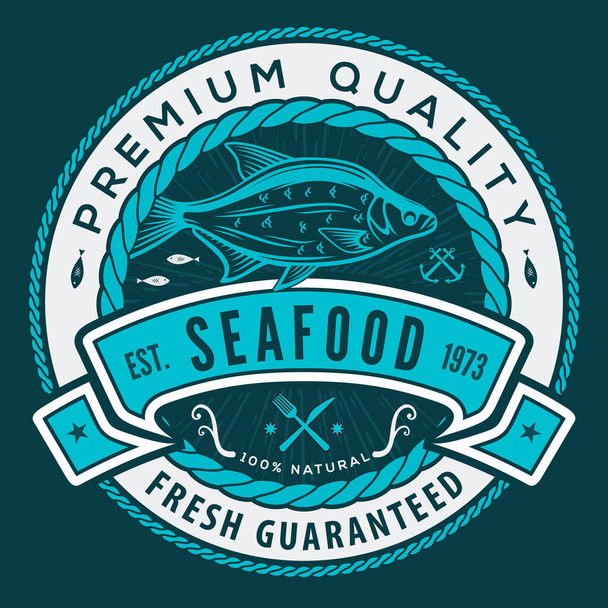 Seafood design concept with Bream fish. Vector illustration - Vector, Image
