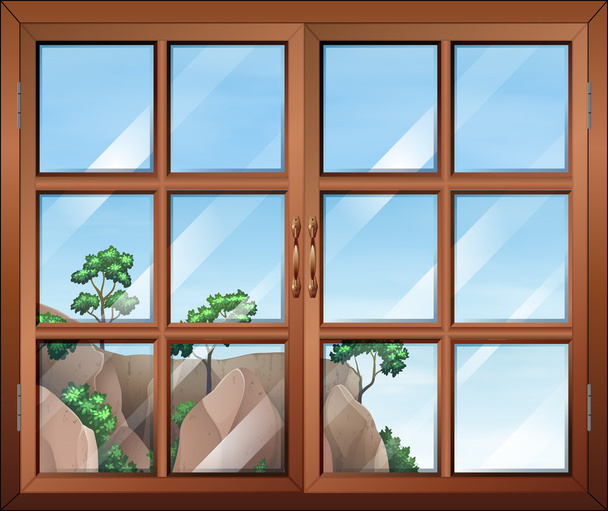 A closed clear window - Vector, Image