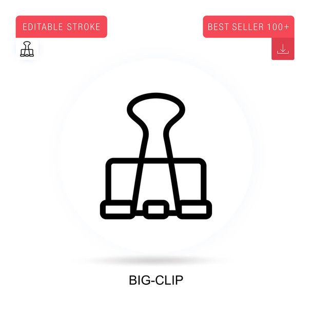 Big-clip vector icon. Vector isolated concept metaphor illustrations. - Vector, Image