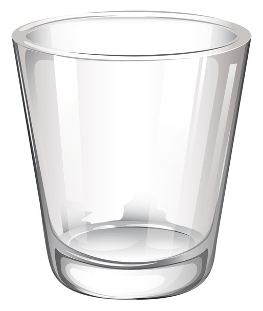 een gewone drinkglas - Vector, afbeelding