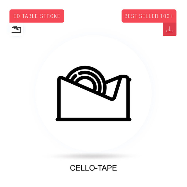 Cello-tape vector icon. Vector isolated concept metaphor illustrations. - Vector, Image
