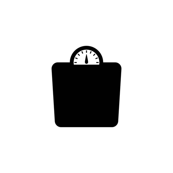 黒で体重計のアイコン。隔離された白い背景のベクトル。EPS 10. - ベクター画像