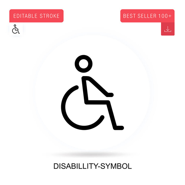 Disabillity-symbol vector icon. Vector isolated concept metaphor illustrations. - Vector, Image