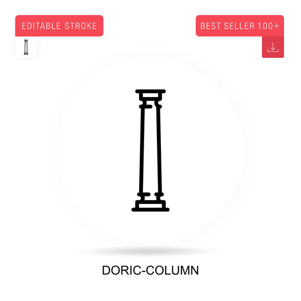 Doric-column vector icon. Vector isolated concept metaphor illustrations. - Vector, Image
