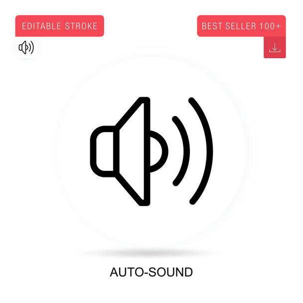 Auto-Sound-Vektorsymbol. Vektor isolierte Konzeptmetapher-Illustrationen. - Vektor, Bild