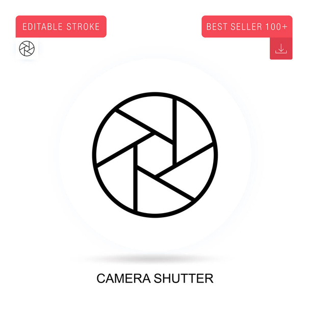 Camera shutter vector icon. Vector isolated concept metaphor illustrations. - Vector, Image