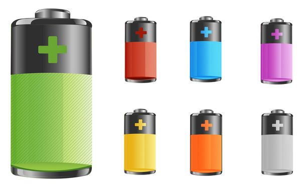 Battery Icons - Vector, Image