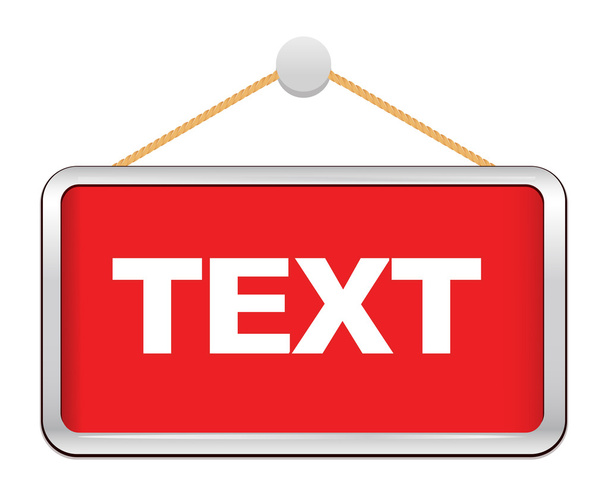 Text red sign template - Vektor, obrázek