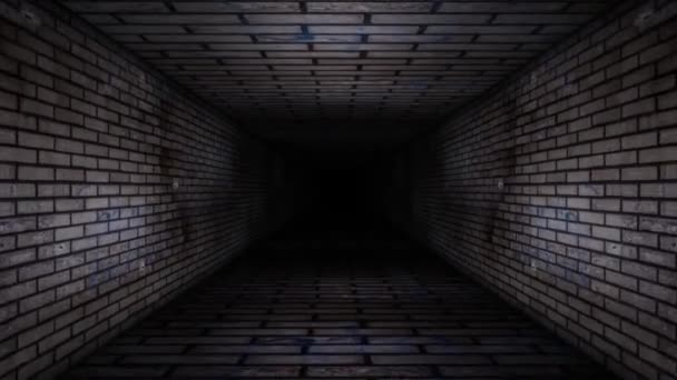 ceglane ściany korytarza pętli wideo - Materiał filmowy, wideo