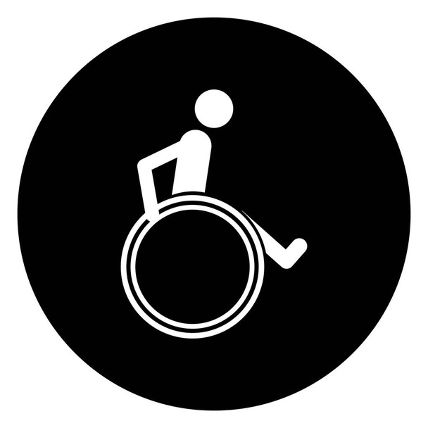 wheel chair logo illustration design - Vector, Image