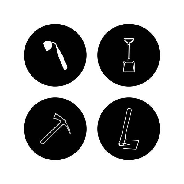 Gartenwerkzeug logo illustration design - Vektor, Bild
