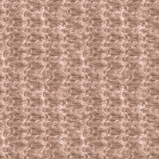 Beige Woolen Thread. Organic Knit Texture.  - Photo, Image