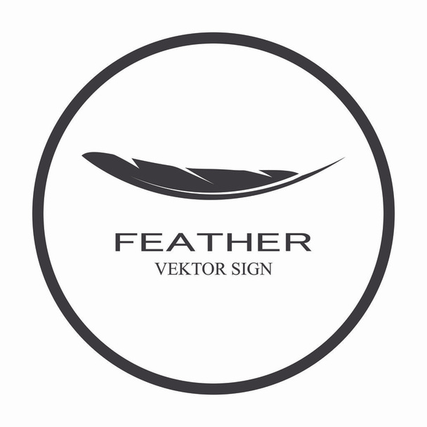 plantilla vektor de logotipo de arte de pluma - Vector, imagen