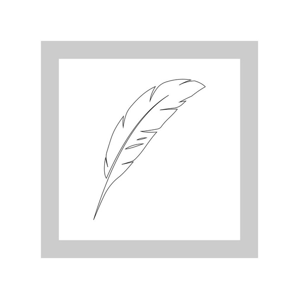 plantilla vektor de logotipo de arte de pluma - Vector, Imagen