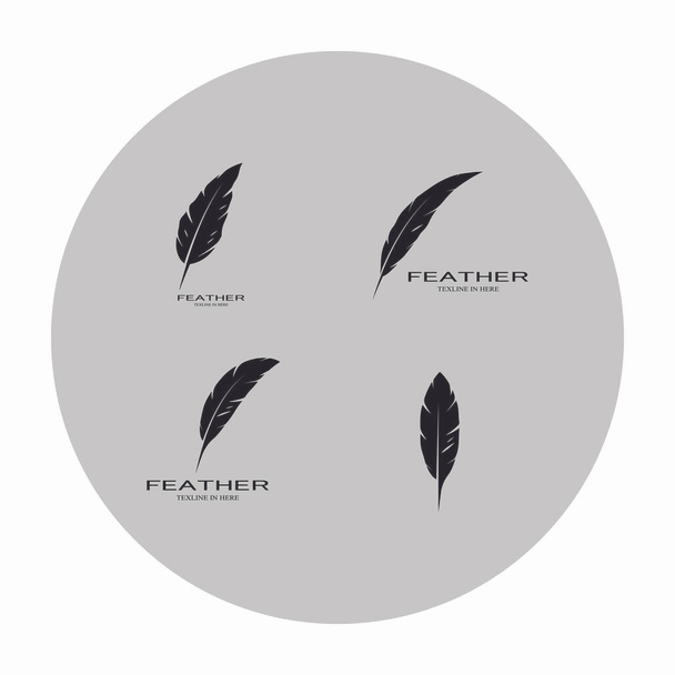 plantilla vektor de logotipo de arte de pluma - Vector, Imagen
