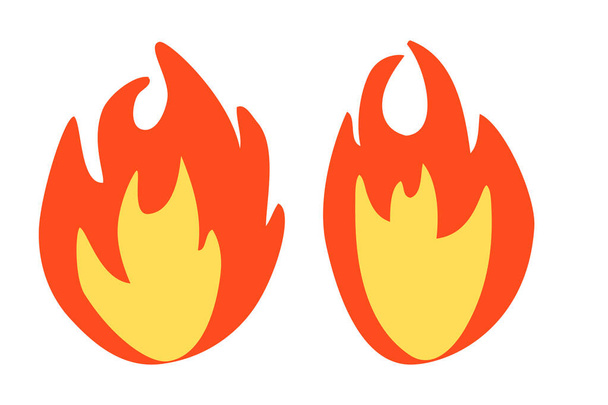 単純なベクトル火災や可燃性の兆候,白に隔離された - ベクター画像