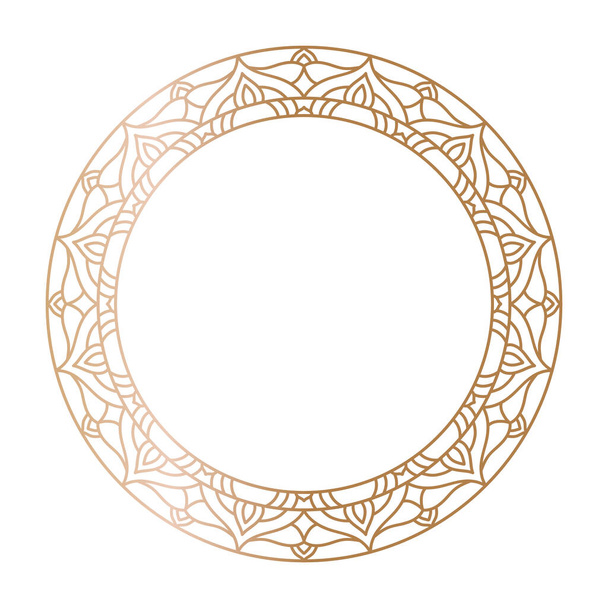 circle gold ornament vector design - Vector, Image