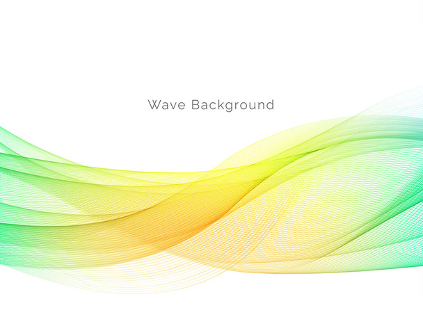 Suave elegante vector de fondo de onda de colores - Vector, imagen
