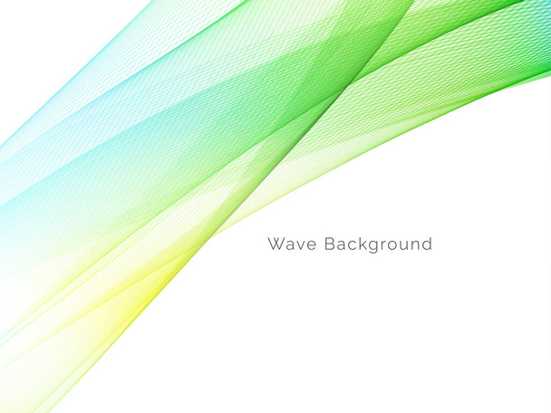 Decorative background with colorful wave design vector - Vector, Image