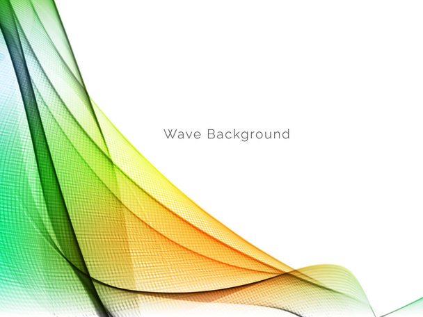 Liscio elegante colorato onda vettore di sfondo - Vettoriali, immagini