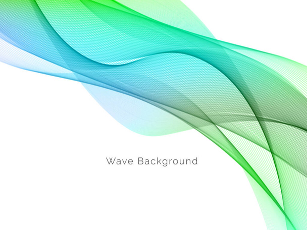 カラフルな流れ波設計ベクトルを持つ抽象的な背景 - ベクター画像