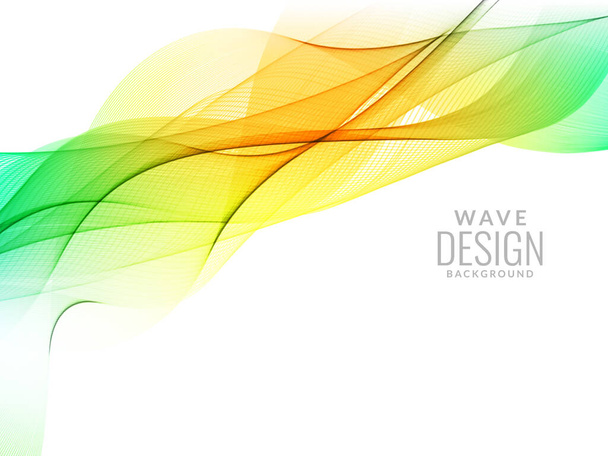 Decorative background with colorful wave design vector - Vector, Image