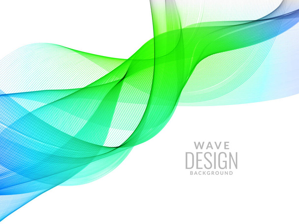 Abstract background with colorful flowing wave design vector - Vector, Image